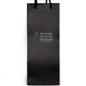 The Treats For The Recently Deceased Bag will make a spooky addition to your personalized Halloween supplies. Step your trick or treat bags up this year with a custom touch. Your Halloween bash will be a ghoulish delight. 
