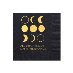 Illuminate your party experience with these personalized Moon Phases Napkin. Foil stamped onto high quality materials, these customizable napkins will have your guest waxing poetically about your unforgettable event.