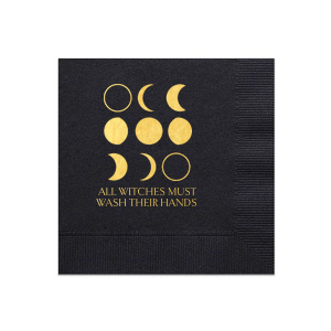 Illuminate your party experience with these personalized Moon Phases Napkin. Foil stamped onto high quality materials, these customizable napkins will have your guest waxing poetically about your unforgettable event.