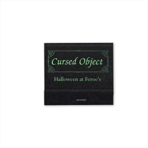 The Cursed Object Match is one item your guests won't want to give up. Personalize the design and text to fit your Halloween event and haunt the minds of your esteemed guests! Perfect for weddings and other special occasions as well.
