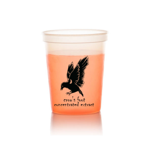 Sneak a taste of the witch's brew with the Crow's Foot Cup. Featuring a simple and classic design sure to be a hit at any Halloween event at home or in the office. 