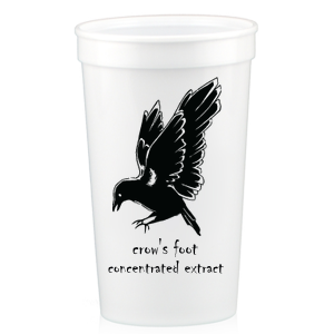 Sneak a taste of the witch's brew with the Crow's Foot Cup. Featuring a simple and classic design sure to be a hit at any Halloween event at home or in the office. 
