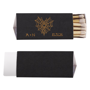 Show your love for the season with the elegant Web Heart Match! Perfect for spooky events and gatherings, catch the attention of your guests with personalized text alongside an elegant heart shaped spider web.