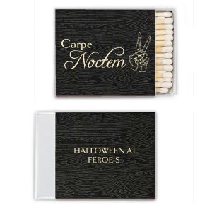 Strike up scarey good times with the Carpe Noctem Match. Perfect for Halloween parties and events, these highly detailed and customizable matches will leave a lasting impression burned into your guests' minds.