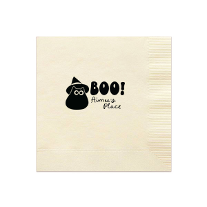 Feel the magic of the Witchy Cat Napkin! More cute than creepy, this design featuring a chubby black cat is ideal for dabbing up spilled potions in your home. Perfect for anyone with a feline familiar!