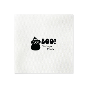 Feel the magic of the Witchy Cat Napkin! More cute than creepy, this design featuring a chubby black cat is ideal for dabbing up spilled potions in your home. Perfect for anyone with a feline familiar!