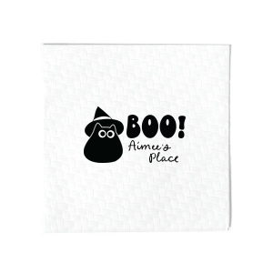Feel the magic of the Witchy Cat Napkin! More cute than creepy, this design featuring a chubby black cat is ideal for dabbing up spilled potions in your home. Perfect for anyone with a feline familiar!
