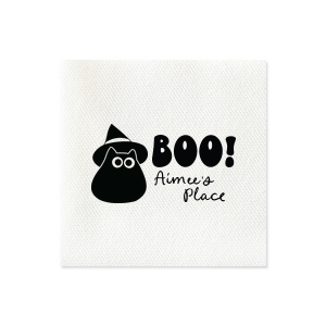 Feel the magic of the Witchy Cat Napkin! More cute than creepy, this design featuring a chubby black cat is ideal for dabbing up spilled potions in your home. Perfect for anyone with a feline familiar!