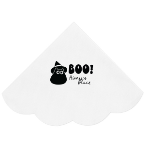 Feel the magic of the Witchy Cat Napkin! More cute than creepy, this design featuring a chubby black cat is ideal for dabbing up spilled potions in your home. Perfect for anyone with a feline familiar!