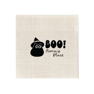 Feel the magic of the Witchy Cat Napkin! More cute than creepy, this design featuring a chubby black cat is ideal for dabbing up spilled potions in your home. Perfect for anyone with a feline familiar!