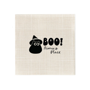 Feel the magic of the Witchy Cat Napkin! More cute than creepy, this design featuring a chubby black cat is ideal for dabbing up spilled potions in your home. Perfect for anyone with a feline familiar!