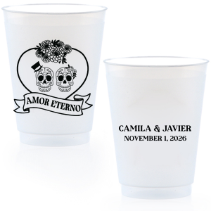 Celebrate fright and fidelity with the Amor Eterno Cup! Available in a variety of styles and ink colors to match your celebration whether it's spooky or sentimental, these customizable cups are sure to be a hit.