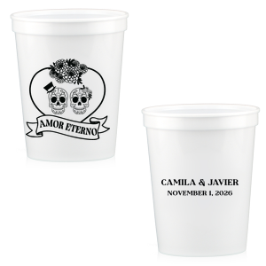 Celebrate fright and fidelity with the Amor Eterno Cup! Available in a variety of styles and ink colors to match your celebration whether it's spooky or sentimental, these customizable cups are sure to be a hit.