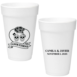 Celebrate fright and fidelity with the Amor Eterno Cup! Available in a variety of styles and ink colors to match your celebration whether it's spooky or sentimental, these customizable cups are sure to be a hit.