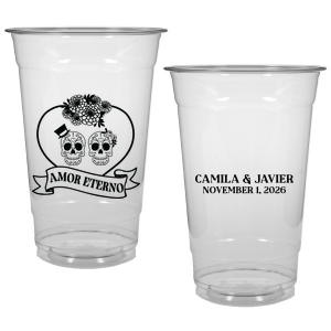 Celebrate fright and fidelity with the Amor Eterno Cup! Available in a variety of styles and ink colors to match your celebration whether it's spooky or sentimental, these customizable cups are sure to be a hit.