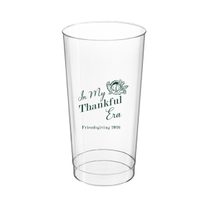 Show off your good graces with the In My Thankful Era Cup. Featuring a classic cornucopia design, this cup is easy to customize into a stylish accessory appropriate for any family holiday dinner. 