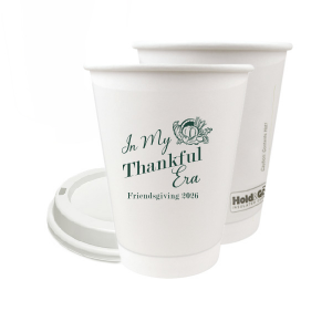 Show off your good graces with the In My Thankful Era Cup. Featuring a classic cornucopia design, this cup is easy to customize into a stylish accessory appropriate for any family holiday dinner. 