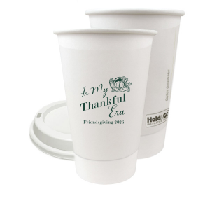 Show off your good graces with the In My Thankful Era Cup. Featuring a classic cornucopia design, this cup is easy to customize into a stylish accessory appropriate for any family holiday dinner. 
