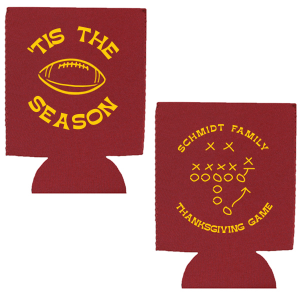 Be prepared for the big game day with the Football Tis the Season Can Cooler. Cheer on in comfort with the stylish design that stays cozy in hand while keeping your drink cool. Personalize the design to match your unique taste!