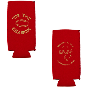 Be prepared for the big game day with the Football Tis the Season Can Cooler. Cheer on in comfort with the stylish design that stays cozy in hand while keeping your drink cool. Personalize the design to match your unique taste!