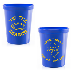 Keep game day stocked with the Football Tis The Season Cup. A must-have for diehard sports fans, easily customizable to match your favorite team. Makes great game day souvenirs for friends and family as well!