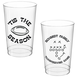 Keep game day stocked with the Football Tis The Season Cup. A must-have for diehard sports fans, easily customizable to match your favorite team. Makes great game day souvenirs for friends and family as well!