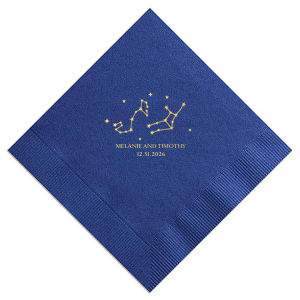 See the stars align with our Star Sign Constellation Napkin. Featuring dreamy customizable astrological signs, this stylish and practical napkin is well suited for Zodiac themed parties, ensuring everyone's horoscopes is set for a good time. Select customize more to personalize with your own astrological sign!