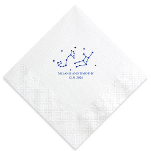 See the stars align with our Star Sign Constellation Napkin. Featuring dreamy customizable astrological signs, this stylish and practical napkin is well suited for Zodiac themed parties, ensuring everyone's horoscopes is set for a good time. Select customize more to personalize with your own astrological sign!