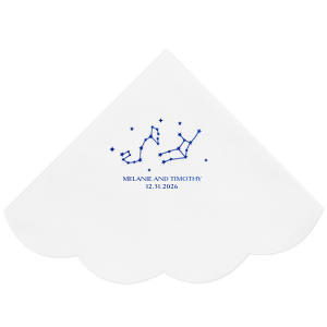 See the stars align with our Star Sign Constellation Napkin. Featuring dreamy customizable astrological signs, this stylish and practical napkin is well suited for Zodiac themed parties, ensuring everyone's horoscopes is set for a good time. Select customize more to personalize with your own astrological sign!