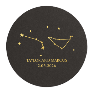See the stars align with the Written in the Stars Coaster. Featuring the astrological signs of Capricorn and Aries as snazzy graphics, this stylish and practical coaster is well suited for Zodiac themed parties, ensuring everyone's horoscopes is set for a good time.