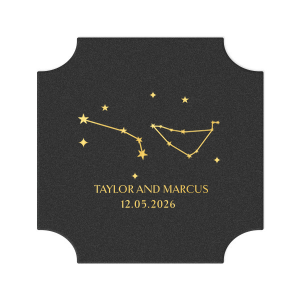 See the stars align with the Written in the Stars Coaster. Featuring the astrological signs of Capricorn and Aries as snazzy graphics, this stylish and practical coaster is well suited for Zodiac themed parties, ensuring everyone's horoscopes is set for a good time.