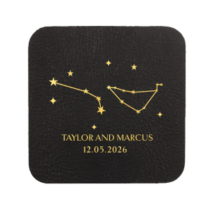 See the stars align with the Written in the Stars Coaster. Featuring the astrological signs of Capricorn and Aries as snazzy graphics, this stylish and practical coaster is well suited for Zodiac themed parties, ensuring everyone's horoscopes is set for a good time.