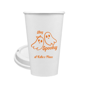 Get groovy this spooky season with the Groovy Halloween Cup. Our custom and cute Halloween decor will add a memorable touch at your Halloween party. Featuring two adorable ghosts, personalize teh design with your own name. 