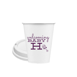 Adorably herald in your tiny guest's arrival with the Welcoming Baby Initial Paper Cup. Featuring tender script and the baby’s initial alongside a charming rattle, this cup is not just for sipping but for savoring the sweet anticipation of welcoming a new life. Sip joyfully!