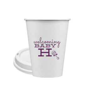 Adorably herald in your tiny guest's arrival with the Welcoming Baby Initial Paper Cup. Featuring tender script and the baby’s initial alongside a charming rattle, this cup is not just for sipping but for savoring the sweet anticipation of welcoming a new life. Sip joyfully!