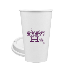 Adorably herald in your tiny guest's arrival with the Welcoming Baby Initial Paper Cup. Featuring tender script and the baby’s initial alongside a charming rattle, this cup is not just for sipping but for savoring the sweet anticipation of welcoming a new life. Sip joyfully!