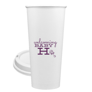 Adorably herald in your tiny guest's arrival with the Welcoming Baby Initial Paper Cup. Featuring tender script and the baby’s initial alongside a charming rattle, this cup is not just for sipping but for savoring the sweet anticipation of welcoming a new life. Sip joyfully!
