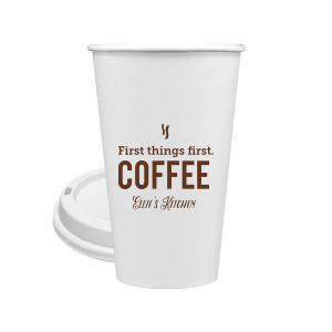 ForYourParty's elegant Matte Chocolate Ink 12 oz Paper Coffee Cup with Matte Chocolate Ink Screen Print will impress guests like no other. Make this party unforgettable.