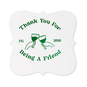 Coast on good graces this year with the Thank You For Being A Friend Coaster. Friends and family alike will feel the significance of the season with the customizable drink ware that adds a stylish personalization to your party decor.