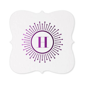 Accent your tables with the Deco Sunburst Framed Coaster, featuring a dazzling art deco sunburst that spotlights a bold initial. Its captivating symmetry and vintage charm make every sip a toast to timeless style.