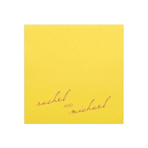 Enhance your table with the Vintage Modern Script Napkin where timeless script meets modern asymmetry. Each napkin subtly showcases the couple's names, offering a unique detail to your event — perfect for gatherings that blend tradition with a touch of the contemporary.