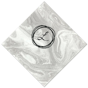 ForYourParty's personalized Crystal White Shimmer Cocktail Napkin with Matte Black Foil has a Circle Doodle Frame graphic and is good for use in Frames themed parties and will give your party the personalized touch every host desires.