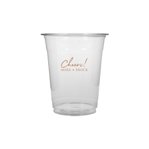 Raise a toast with the Cheers to the Couple Name Cup, where festivity meets elegance. A large, fanciful "Cheers!" in an exuberant script sets the stage for celebration, while the couple's names in bold capitals underscore the personal touch. This frosted cup's simple yet impactful design perfectly encapsulates the spirit of a joyous toast to love and unity.