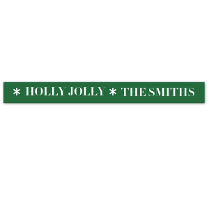 Wrap up your holiday memories with the festive Holly Jolly Ribbon. Featuring customizable text, the elegant ribbon is a holiday favorite sure to add a special touch to your loved one's gifts.