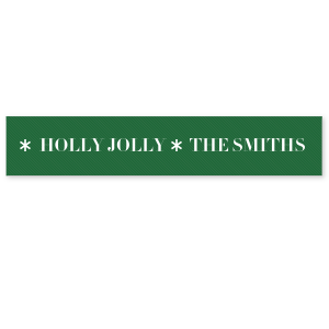 Wrap up your holiday memories with the festive Holly Jolly Ribbon. Featuring customizable text, the elegant ribbon is a holiday favorite sure to add a special touch to your loved one's gifts.