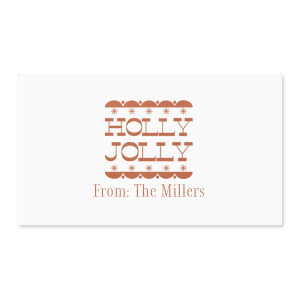 Showcase your seasonal spirit with the Holly Jolly Label. The classic design is perfect for tagging gifts under the tree or for party presents, adding your own personal touch to show you truly care!