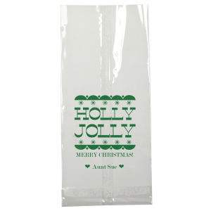 Bring home good cheers with the Holly Jolly Bag. The classic design comes in a variety of style to best fit your holiday event or function. Perfect for dinner leftovers or gift bags!