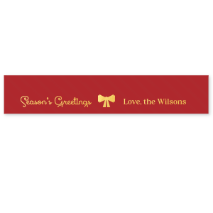 Wrap up holiday joy this year with the Season's Greetings Ribbon. Available in a variety of colors and sizes that is easily customized to best showcase your seasonal spirits.