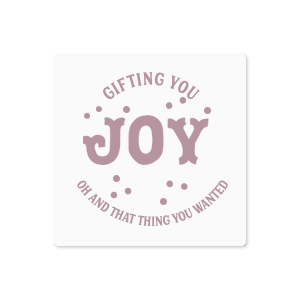 The Gifting You Joy Label is perfect for adding a personal touch to thoughtful gifts for your friends and family this holiday season. Available is a variety of colors, customize your own text to send a heartfelt message to loved ones.