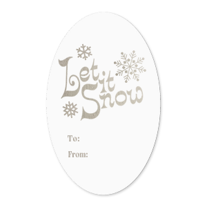 There's no better way to add a personal touch to holiday gifts this year than with the Let It Snow Label. The simple yet classic design is perfect for your gifting needs.